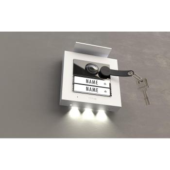 M-E VDV-2020-W Video Außenstation RFID ALU 2-Familienhaus (AP), weiß (41328)