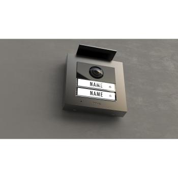 ARDEBO.de M-E VDV-2020-A Video Außenstation RFID ALU 2-Familienhaus (AP), anthrazit (41267)