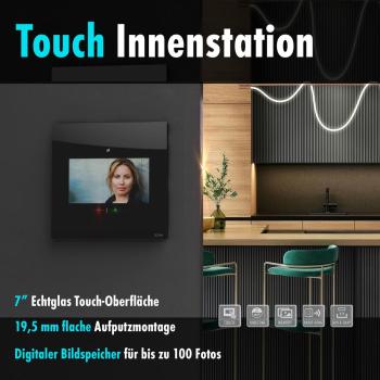 M-E VDV-1007-S 7 Zoll Monitor, Bildspeicher, Freisprechen, Sensortouch & mp3, schwarz (41279)