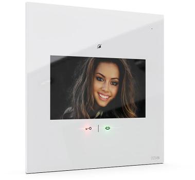 ARDEBO.de M-E Vistadoor VDV-1107-W mit 7 Zoll Monitor iP (App), Bildspeicher, Freisprechen, Sensortouch & mp3, weiß (41280)