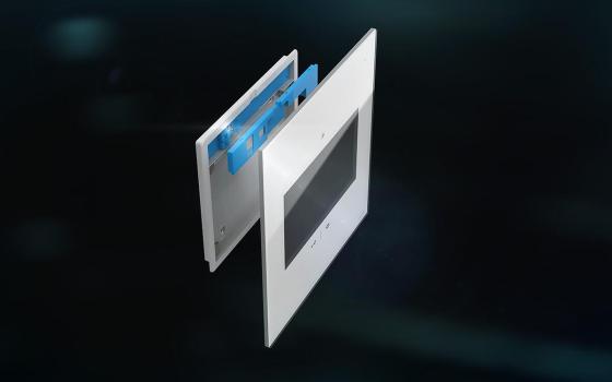 M-E Vistadoor VDV-1107-W mit 7 Zoll Monitor iP (App), Bildspeicher, Freisprechen, Sensortouch & mp3, weiß (41280)