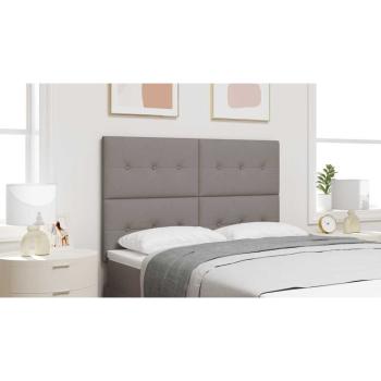 LED Kopfteil mit LED-Lichtleisten Taupe 144 cm Polyester