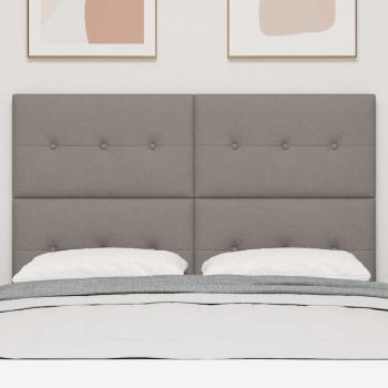 LED Kopfteil mit LED-Lichtleisten Taupe 144 cm Polyester
