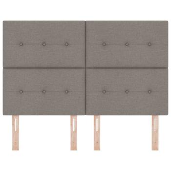 LED Kopfteil mit LED-Lichtleisten Taupe 144 cm Polyester