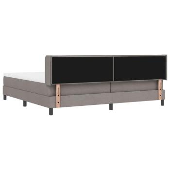 Boxspringbett mit Matratze Taupe 200 x 200 cm Polyester