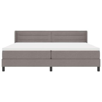 Boxspringbett mit Matratze Taupe 200 x 200 cm Polyester