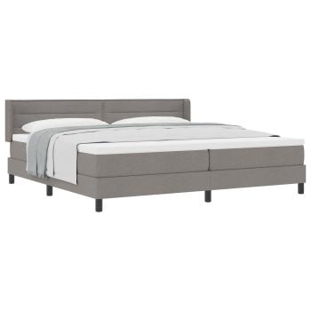Boxspringbett mit Matratze Taupe 200 x 200 cm Polyester