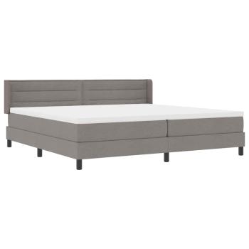 Boxspringbett mit Matratze Taupe 200 x 200 cm Polyester