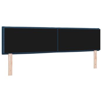 LED Kopfteil mit LED-Lichtleisten Blau 180 cm Polyester