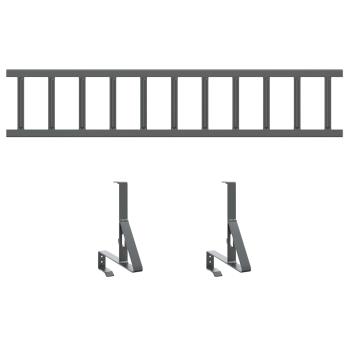 Dachschneeschild Anthrazit 100 x 29,5 x 34,5 cm Stahl