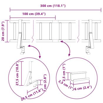 Dachschneeschild Anthrazit 300 x 29,5 x 34,5 cm Stahl