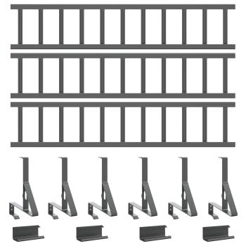 Dachschneeschild Anthrazit 300 x 29,5 x 34,5 cm Stahl