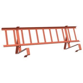 Dachschneeschild Rot 100 x 29,5 x 34,5 cm Stahl