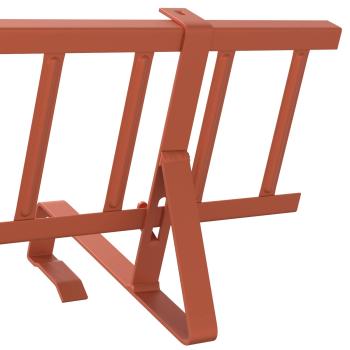Dachschneeschild Rot 100 x 29,5 x 34,5 cm Stahl