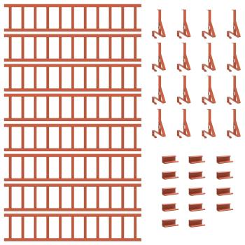 Dachschneeschild Rot 800 x 29,5 x 34,5 cm Stahl