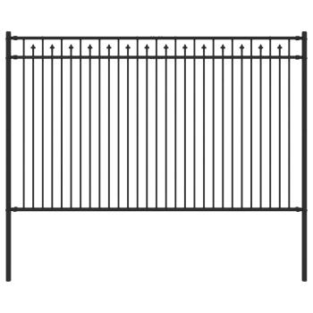 Spitzenzaun Schwarz 200 x 166 cm Pulverbeschichteter Stahl