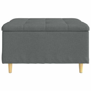 Knopf Hocker mit Kissen Dunkelgrau 80 x 80 x 45 cm Stoff