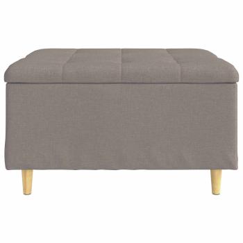 Knopf Hocker mit Kissen Taupe 80 x 80 x 45 cm Stoff