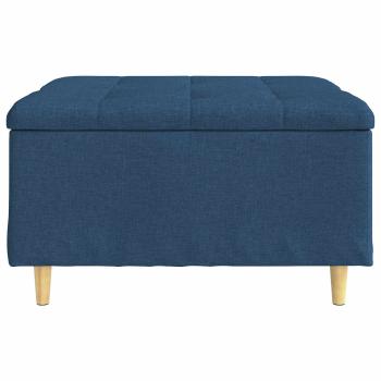 Knopf Hocker mit Kissen Blau 80 x 80 x 45 cm Stoff