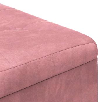 Knopf Hocker mit Kissen Rosa 80 x 80 x 45 cm Samt