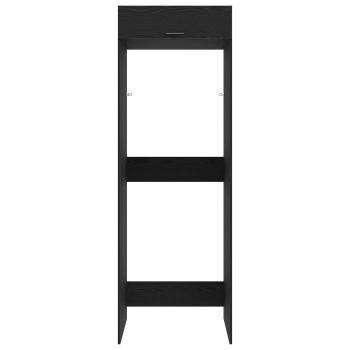 Waschmaschinen-Schrank Schwarz Eichen-Optik 67,5 x 68 x 200 cm