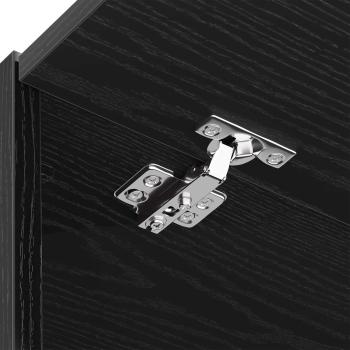 Waschmaschinen-Schrank Schwarz Eichen-Optik 67,5 x 68 x 200 cm