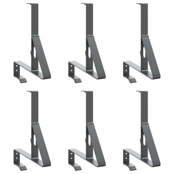 Schneewächter Unterstützung 6 pcs Anthrazit 29,5 x 3 x 34,5 cm