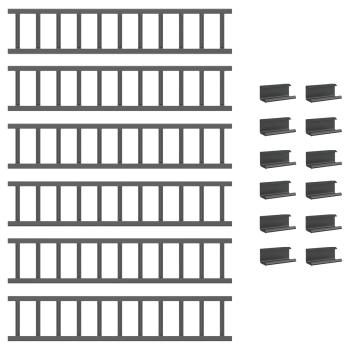 Dachschneeschild Anthrazit 600 x 2,5 x 20 cm Stahl