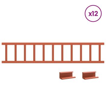 Dachschneeschild Rot 1200 x 2,5 x 20 cm Stahl