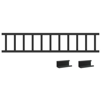 Dachschneeschild Schwarz 100 x 2,5 x 20 cm Stahl