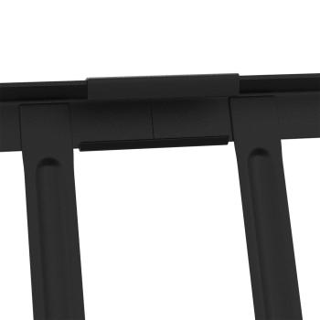 Dachschneeschild Schwarz 600 x 2,5 x 20 cm Stahl