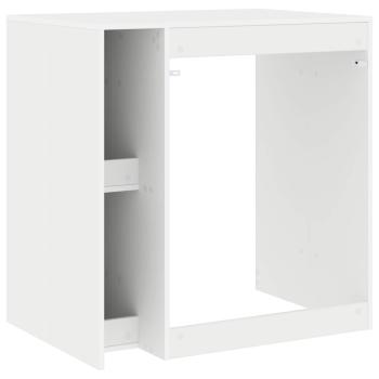 Waschmaschinen-Schrank Weiß 87 x 60 x 89 cm Holzwerkstoff