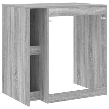 Waschmaschinen-Schrank mit Tür Graues Sonoma 87 x 60 x 89 cm
