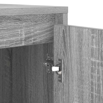 Waschmaschinen-Schrank mit Tür Graues Sonoma 87 x 60 x 89 cm