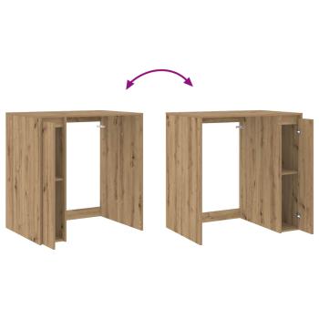 Waschmaschinen-Schrank mit Tür Artisan-Eiche 87 x 60 x 89 cm