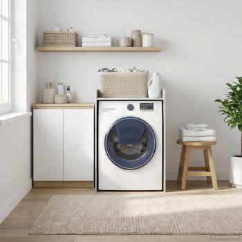 Waschmaschinen-Schrank Beton 67,5 x 62 x 97 cm Holzwerkstoff