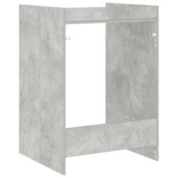 Waschmaschinen-Schrank Beton 67,5 x 62 x 97 cm Holzwerkstoff