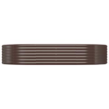 Hochbeet Verzinkter Stahl 214x140x36 cm Braun