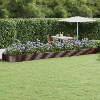 ARDEBO.de - Hochbeet Verzinkter Stahl 600x140x36 cm Braun