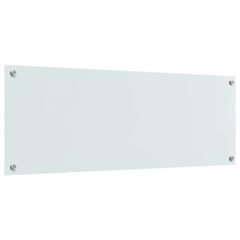 Küchenrückwand 2 pcs Weiß 110 x 40 cm Gehärtetes Glas