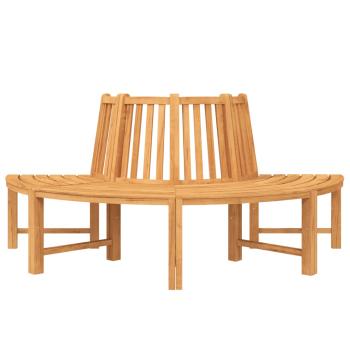 Baumbank Halbrund Ø201 cm Massivholz Teak