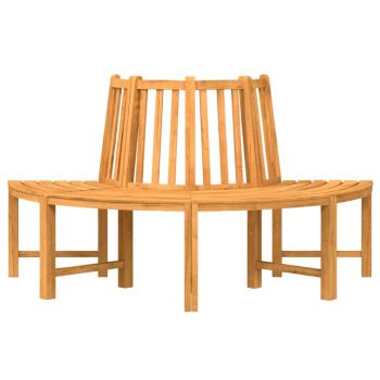 Baumbank Halbrund Ø160 cm Massivholz Teak