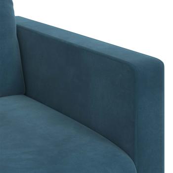 Sofa 2 pcs Blau Gesamtabmessungen: 138 x 78 x 80 cm (B x T x H)