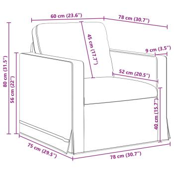Sofa 2 pcs Rosa Gesamtabmessungen: 158 x 78 x 80 cm (B x T x H)