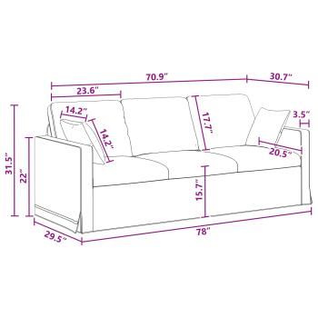 Sofa 2 pcs Dunkelgrau