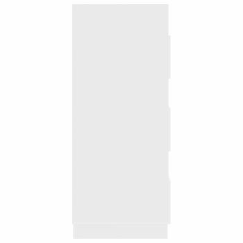 Wäscheschrank mit Speicher mit Tür Weiß Holzwerkstoff