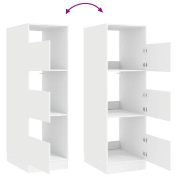 Wäscheschrank mit Speicher mit Tür Weiß Holzwerkstoff