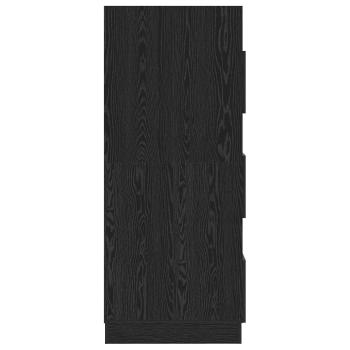 Wäscheschrank mit Tür Schwarz Eichen-Optik 50 x 68 x 162 cm