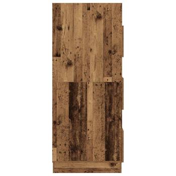 Wäscheschrank mit Speicher mit Tür Altholz Holzwerkstoff