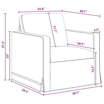 Sofa Dunkelgrau Gesamtabmessungen: 78 x 78 x 80 cm (B x T x H)
